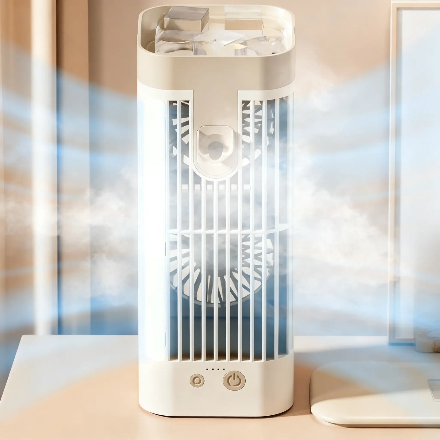 🎉 Mini ochlazovač vzduchu s mlžením – okamžité osvěžení + LED！